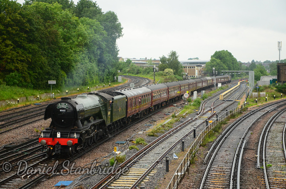 1Z82 London Victoria - London Victoria via Guildford | Approaching Guildford | 60103 "Flying Scotsman"