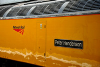 Network Rail branding and Nameplate on the side of 57312.