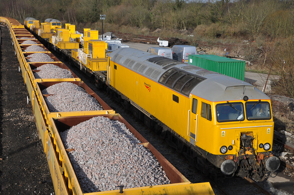 57305 + snow train and 57306 | Tonbridge Yard.