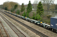 New ECO-Fret wagons in the consist of 4O27 Garston - Southampton | Hinksey.